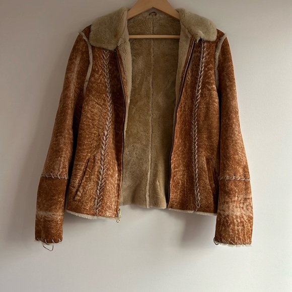 Vintage Viavento Suede And Fur Jacket - Picture 1 of 6